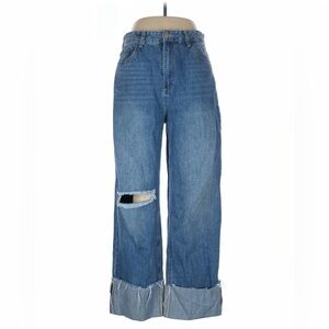 YMI Dixie Fit Cuffed Distressed Jeans